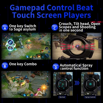 Jaunākās Vienu Roku Gamepad Kontrolieris PUBG Spēle Kontrolieris Joypad Fizisko Tiešu Savienojumu Kursorsviru Atbalsta Android Tālrunis