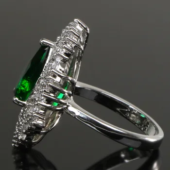 Jellystory Classic piekariņi, gredzeni ar ūdens pilienu formas dārgakmens smaragds 925 sterling sudraba smalkas rotaslietas, gredzens ar sieviešu kāzu