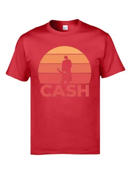 Johnny Cash Saulrieta T Krekls Vīriešiem Klasiskās Ģitāras Mākslinieks Mūzikas T Tēvs Tees Kokvilnas Auduma, ar Īsām Piedurknēm T-krekli XXL
