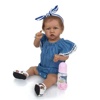 KEIUMI 57 CM, Atdzimis Bērnu Rotaļlietas Spilgti Pilna Silikona Vinila Jauki Atdzimis Jaundzimušo Bonecas Bērniem Dzimšanas dienas Dāvanas Menina Spēlēt Rotaļlietas