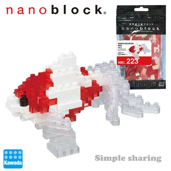 Kawada Nanoblock NBC-223 Wakin zelta Zivtiņa, Red 130Pcs Dimanta Mikro Celtniecības Bloki Radošo Mini Ķieģeļi Rotaļlieta Bērniem