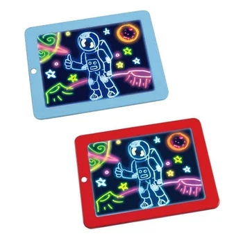 LED Rakstiski Tabletes Grafikas Valdes 3D Rokraksta Kluči, Krāsošana Mini Memo rasējamais Dēlis