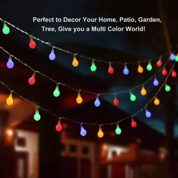 LED String Gaismas Ķiršu Bumba Lampas Pievienojiet Akumulatora Barošanu Brīvdienu Zvaigžņotām Pasaku Vainags Guļamistabai Dārza Ziemassvētku Kāzu Puse