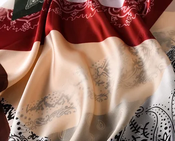 Laides Jaunu Modes Luksusa Zīmolu Indijas Ziedu Zīda Šalle Šalle Augstas Kvalitātes Turban Vadītājs Hijab Femme Wraps Foulard Snood 180*90Cm