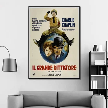 Lielais Diktators 1940 Filmas Plakāts, Mājas Dekoru, Sienas Dekoru, Sienas Mākslas Cnavas Drukāt B22