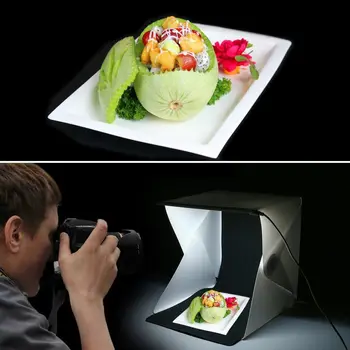 Locīšanas Fotogrāfija Studija Kaste gaismas kastes Softbox LED Light box iPhone Samsung HTC Viedtālrunis Digitālā spoguļkamera