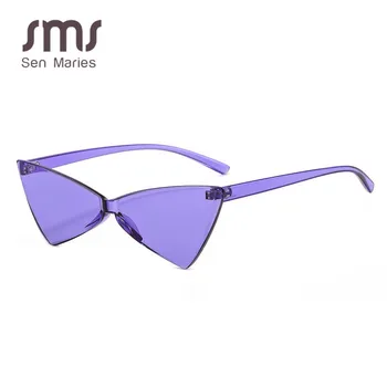 Luksusa Zīmolu Mazo bez apmales Saulesbrilles Sieviešu 2020. Gadam, Modes Pink Cat Eye Saulesbrilles Toņos Sieviešu Vintage Tauriņu Brilles UV400