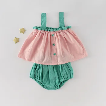 MILANCEL baby meitenes apģērbu komplekts ziedu kamzolis un cieto bloomer 2 gab. komplekts jaundzimušā bērna meitenes tērps