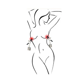 Magnētiskā klipus spīdzināšanu spēlēt metāla Dzelksnis skavas krūts Verdzība Ierobežojumu Piederumu BDSM Fetišs sievietes seksa rotaļlietu
