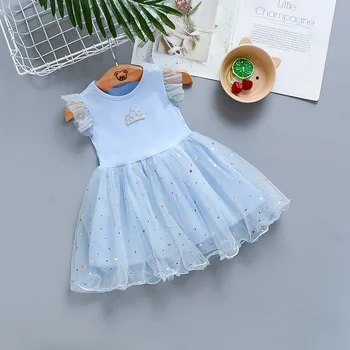 Meiteņu Drēbes Jaunas Vasaras Princese Kleitas Karikatūra Puse Meiteņu Kleitas Bērnu Apģērbu, Kas Peld Ar Piedurknēm Bērniem Kleita