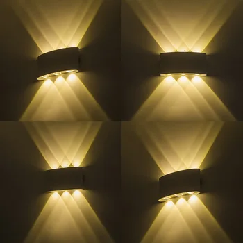 Melna Balta mājokļu LED Āra lampas Ūdensizturīgs IP65 LED Sienas apgaismojuma lievenis gaismas uz Augšu un uz Leju lampas 6W 10W Mūsdienu 110V, 220V 240V