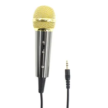 Metāla Jack 3.5 mm Studijā, Profesionāli Rokas Mikrofons Mic, Mobilo Tālruni, Datoru, iPhone, ipad karaoke