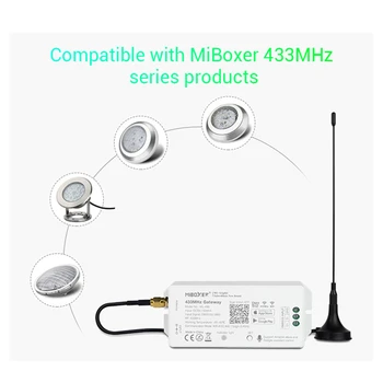 Miboxer WL-433 433MHz Vārti DC5V/500 ma, 2.4 GHz wi-fi Saderīgs APP Alexa Balss Viedtālrunis Sērijas Produkti