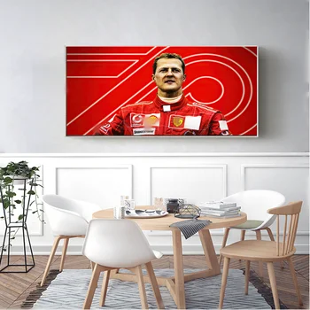 Mihaels Šūmahers plakātu F1 auto Mclaren, Ferrari Gleznu Audekla Sienas Māksla Bildes Mājas Dizaina Estētisko Dzīvojamā Istaba Dekori