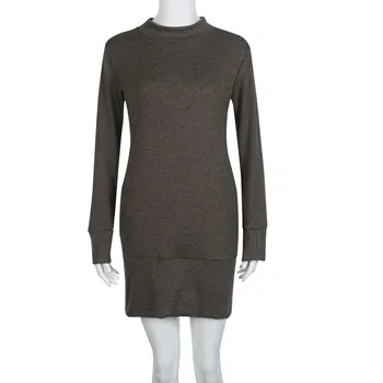 Mini Kleita Rudens Sieviešu Apģērbu 2020 Plus Lieluma Ziemas Kleita Sievietēm Ar Garām Piedurknēm Adīt Augstu Uzrullētu Apkakli Džemperis Kleita Gadījuma Dāmas