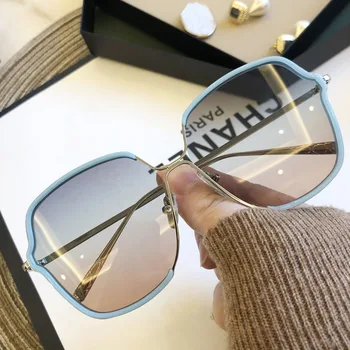 Modes Lielajam Polarizētās Laukumā Zilas Saulesbrilles Sieviešu 2020 Jaunu Dobi Luksusa Zīmolu Lielas Saules Brilles Sieviešu Brilles UV400 Oculos
