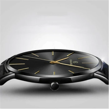 Modes Ultra-plānas Vīrieši Sievietes Skatīties Ādas Joslas Analogā Kvarca Rokas Biznesa Skatīties pulkstenis, vīriešu relogio masculino luxury replica