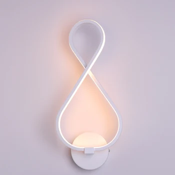 Mūsdienu Minimālisma Sienas Lampas, Dzīvojamās Istabas, Guļamistabas Gultas 16WAC110V-240V tālvadības pults LED Sconce Lampas Eju Apgaismojuma apdare