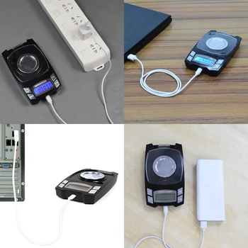 NEWACALOX 100g/50gx0.001g Mini Digital Elektronisko Mēroga USB Uzlāde, kas Sver Mēroga Precizitāti Rotaslietas Medicīnas Laboratorijas Mēroga