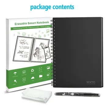 NEWYES Dropshipping B5 Izdzēšami Smart Notebook Papīra Atkārtoti Wirebound Grāmatiņa Flash atmiņas Digitālās Tabletes App Savienojums