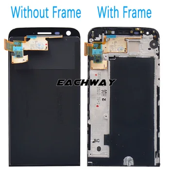 ORIĢINĀLS par LG G5 LCD Ekrāns H850 H840 F700 Replacment Par LG G5 Displejs H860 Touch Screen Digitizer Montāža ar Rāmi H830