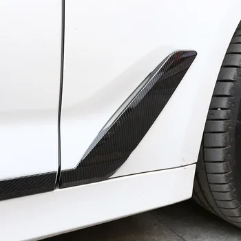 Oglekļa Šķiedras Stils ABS Chrome Automašīnas Priekšējie Miglas Apdares Lentes Apdares BMW Jaunais 5 Sērijas G30 2017 2018 Piederumi