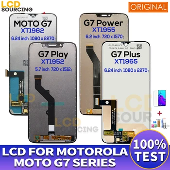 Oriģināls Par Motorola Moto G7 Power LCD XT1955 Displejs G7 Plus Ekrānu XT1965 Digitizer G7 Spēlēt LCD XT1952 Aizstāt Moto G7 LCD