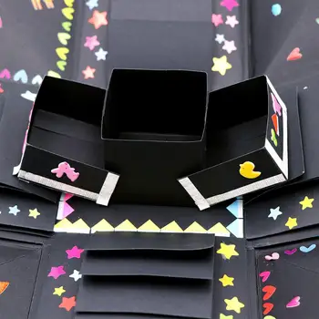 OurWarm DIY Surprice Love Explosion Box Dāvanu Kāzu, Dzimšanas dienu Sprādziena Lodziņā Foto Albums Jubileju Valentīna Diena Dāvanas