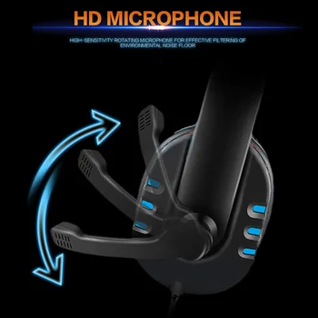 Par PS4 Spēļu Austiņas Spēlētājs Vadu Austiņas ar Mikrofonu Mūzikas Casque LED Stereo Cascos par Jaunu Xbox Vienu Slēdzi Klēpjdatoru Tālruni