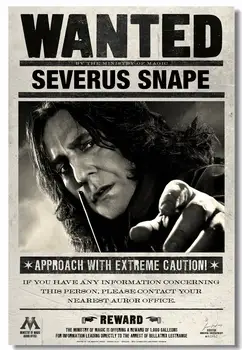 Pasūtījuma Audekla Sienas Prints Vintage Gribēju Severus Snape Plakātu Bellatrix Lestrange Sienas Uzlīmes Dienas Pareģis Tapetes #0658#