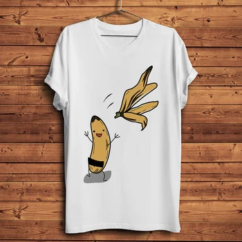 Pliku banānu smieklīgi pop t vīriešiem vasarā jaunu balts ar īsām piedurknēm gadījuma homme t krekls unisex streetwear hipster tee