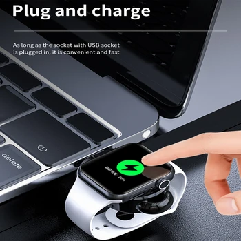 Portatīvo USB Skatīties Lādētāju Magnētisko Bezvadu Lādētājs Apple iWatch Series 5 4 3 2 1 Adapteri Bezvadu Ātrās Uzlādes Kabelis