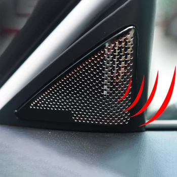 Priekš Mazda 3 Axela 2019 2020 Interjera balsts Logu Pastu Skaļrunis Trīsstūris Aptver Apdares Rotāt Bezel Liešanas piederumi