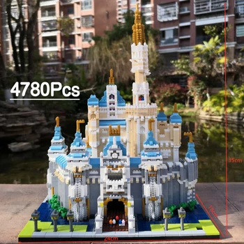 Princese Pils Sapņu 9963Pcs Pilsētas Celtniecības Bloki, Kāzu Zāle Ķieģeļi Rotaļlietas Idejas Autors Ekspertu Ar Skaitļiem Street View