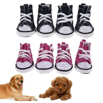 Produktu Pārdošanu, Kucēns Sportisks Auduma Kurpes Rozā, Zilās Džinsa Auduma Sneaker Pet Suns, Zābaki jauki Kurpes mazajiem suņiem