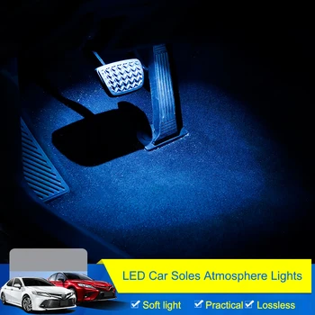 QHCP LED Auto Atmosfēru Gaismas Zoli Apkārtējo Garastāvokli, Lampas, Interjera Dekoratīvie Kāju Gaismas Fit 