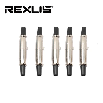 REXLIS 5 Pāriem Vīriešu/Sieviešu 3-Pin XLR Ligzda Mikrofona MIC, Audio Savienotājs, 1 pasūtījumu