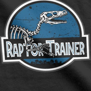 Raptor Treneris Vīriešu T Krekls Dinozauru Velociraptor Vintage Kokvilnas ar Īsām Piedurknēm Tees Apaļu Kakla T-Krekli 4XL 5XL Topi Plus Lieluma