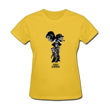 Retro T Krekli Peaky acu aizsegi, Grafiskais T-Krekls Stilīgu Sieviešu Dabīgas Kokvilnas ar Īsām Piedurknēm Tee Krekli Sieviešu Apaļu Kakla Vintage