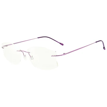 SHINU Titāna rāmi sievietēm elastīgu brilles rāmis bez apmales brilles MR-7 sveķu objektīvs zili stari datoru brilles TI023