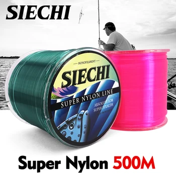 SIECHI Neilona makšķerauklas 500m SIECHI Sērijas Super Spēcīgu Japāna Monopavedieni ar lineāro blīvumu Neilona makšķerauklas 500m Zvejas Līnijas