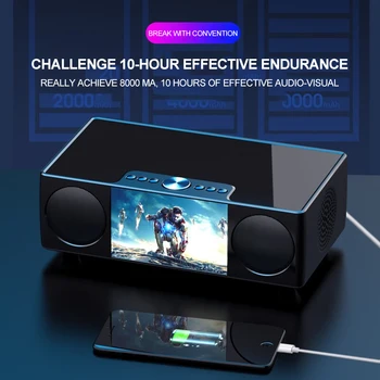 SOAIY S99 Portatīvā Bluetooth Skaļruni HiFi Bezvadu Skaļruni Stereo Audio-Subwoofer, Speaker 8000mAH Power Bank Video Atskaņotājs