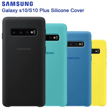 Samsung Oriģināls Mīksta Silikona Vāciņš Samsung Galaxy S10 X SM-G9730 S10+ S10 Plus SM-G9750 Tālrunis Atpakaļ Gadījumā
