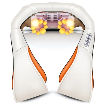 Shiatsu Massager dzemdes Kakla Muguras Kakla Masāža Šalle Centrālās 3D Mīcīšanas Elektriskā Rullīšu Siltuma Mašīna Pilnu Ķermeņa Relaksāciju