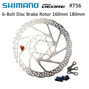 Shimano DEORE SM-RT56 Disku Bremzēm Ar 6 Skrūvju Kalnu Velosipēdi Disku M610 RT56 M6000 Bremžu Disks 160MM 180MM MTB velosipēdu piederumi