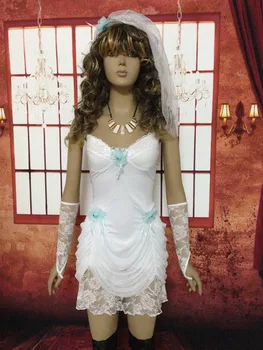 Sieviešu Halloween Sexy Līgavas Cosplay Iedomātā Kleita, Līgava, Mīļais Puse Kostīms Pieaugušajiem