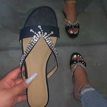 Sieviešu apavi, vasaras apavi, plakana pērle sandales ērti string biezumu čības sieviešu ikdienas sandales Flip Flops Pludmales Sandales