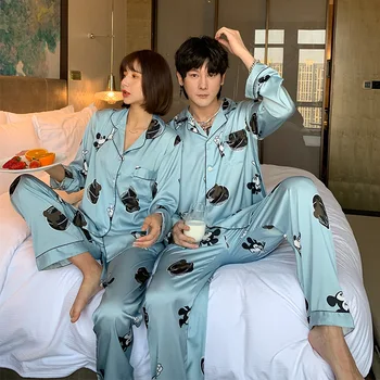 Sieviešu un Vīriešu Pidžamas Komplekti Pāri Sleepwear Karikatūra Pijama Femme Pidžamas Lovers 