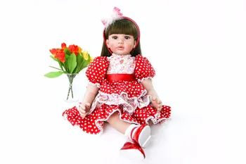 Silikona Atdzimis Bērnu Lelle, Rotaļlietas, 60cm Princese Toddler Bērnu Jauku Dzimšanas dienas dāvanu Ierobežots Kolekcijas Lelle Meitenes Brinquedos