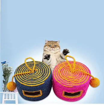 Sizala kaķis rotaļu bumbiņas austi trumuļa tipa burger tips nodilumizturīga sizala rullīšu kaķu rotaļlieta divi skaņas bumbu kaķis scartching barelu